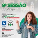 📢 Hoje, às 18h, acontecerá a 9ª Sessão Ordinária da Câmara Municipal Pirapora do Bom Jesus .
