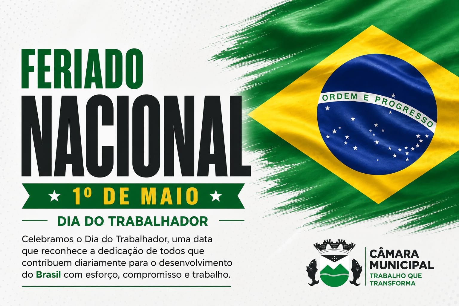 Feriado Nacional – 1º de Maio 📅