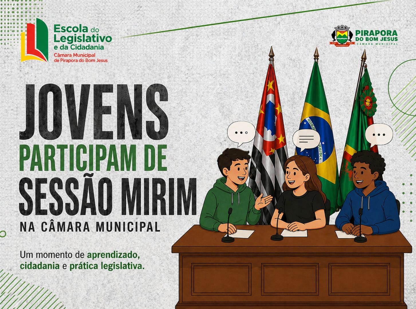 Jovens participam de Sessão Mirim na Câmara Municipal ✨